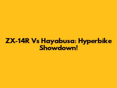 ZX-14R Vs Hayabusa: Hyperbike Showdown!